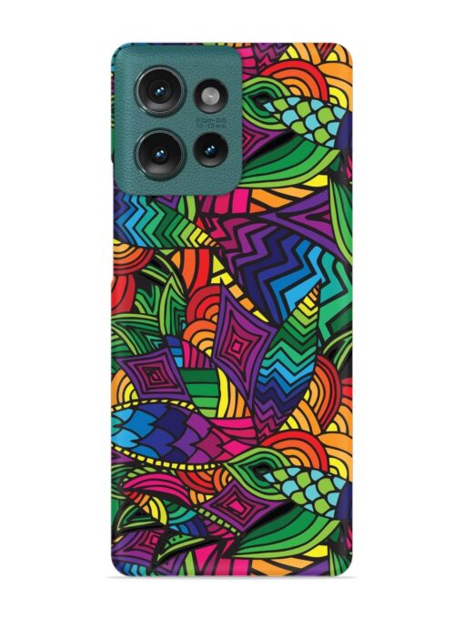 Abstract Multicolor Seamless Snap Case for Motorola Moto Edge 50 (5G) Zapvi