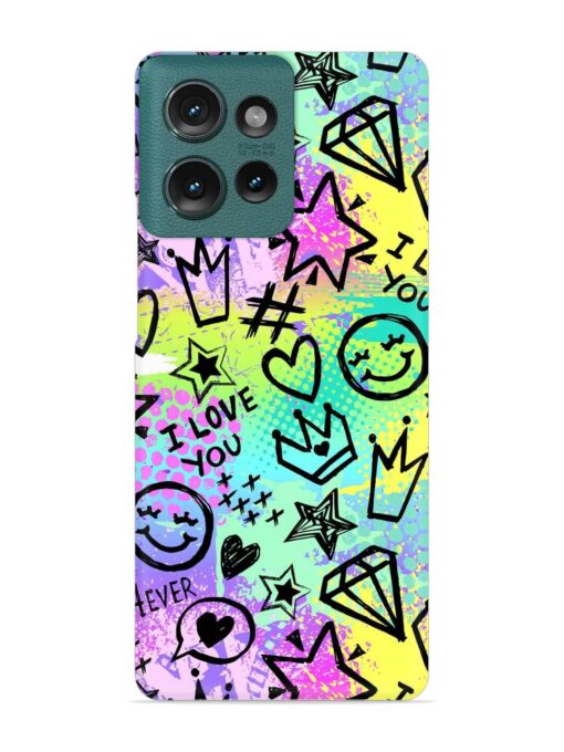 Bright Seamless Pattern Snap Case for Motorola Moto Edge 50 (5G)