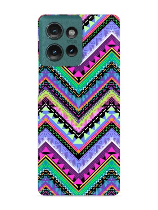 Tribal Aztec Print Snap Case for Motorola Moto Edge 50 (5G)