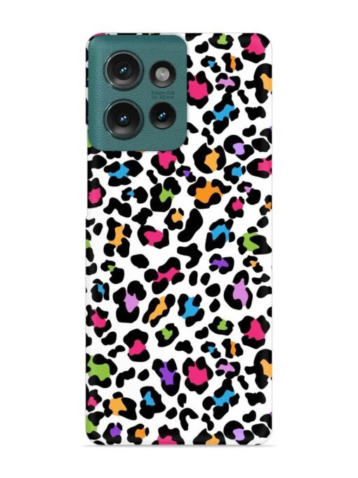 Seamless Leopard Pattern Snap Case for Motorola Moto Edge 50 (5G)