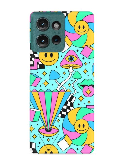 Trippy Rainbow 60S Snap Case for Motorola Moto Edge 50 (5G)