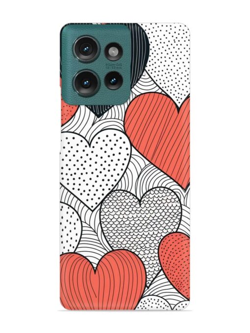 Girly Heart Seamless Snap Case for Motorola Moto Edge 50 (5G)