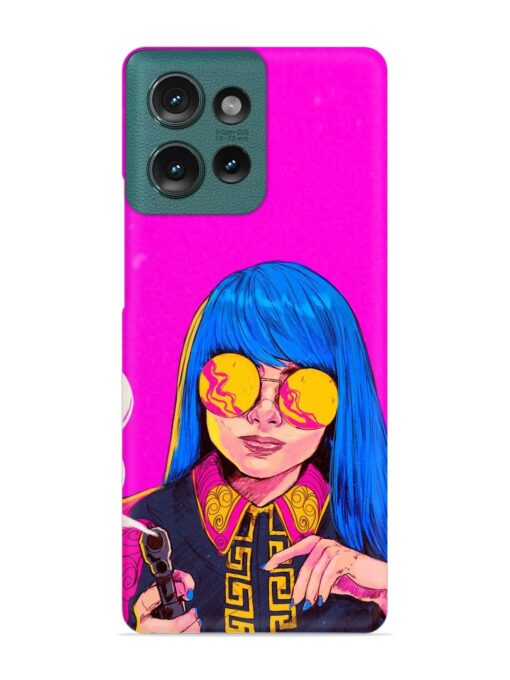 Aesthetic Anime Girl Snap Case for Motorola Moto Edge 50 (5G)