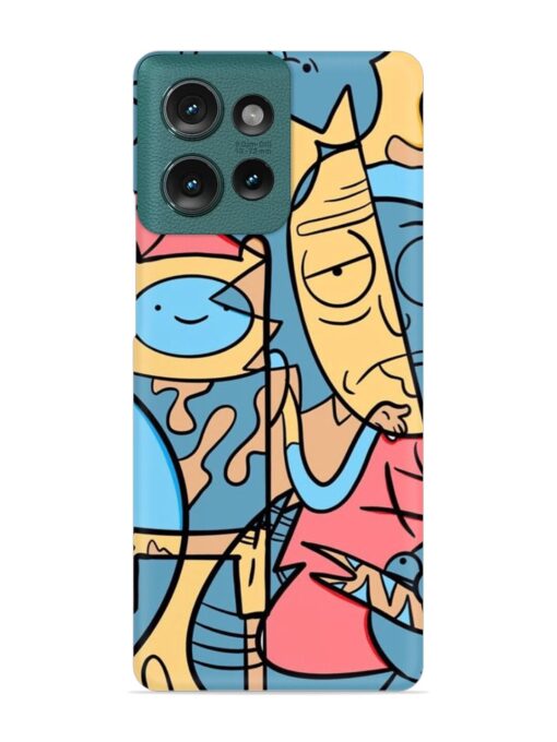 Silly Face Doodle Snap Case for Motorola Moto Edge 50 (5G)