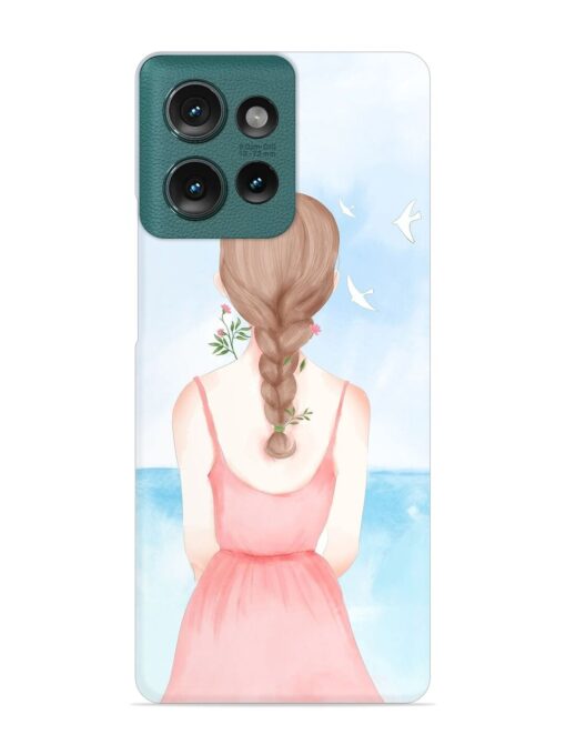 Watercolor Girl Vector Snap Case for Motorola Moto Edge 50 (5G)