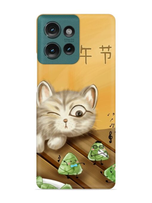 Cat Scorpion Dancing Snap Case for Motorola Moto Edge 50 (5G)