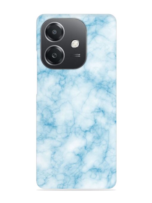 Blue White Natural Marble Snap Case for Oppo A3X (5G) Zapvi