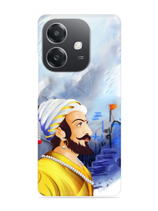 Shivaji Maharaj Color Paint Art Snap Case for Oppo A3X (5G)