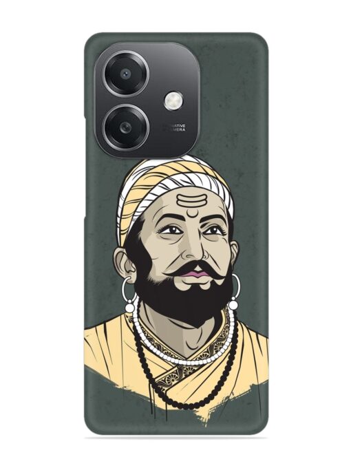 Shivaji Maharaj Vector Art Snap Case for Oppo A3X (5G)