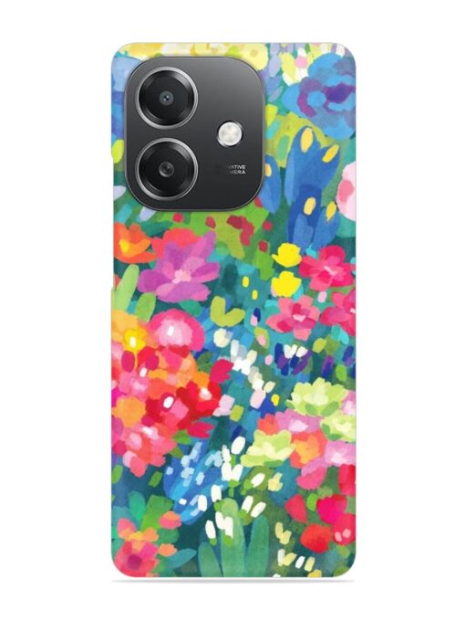 Watercolor Flower Art Snap Case for Oppo A3X (5G) Zapvi