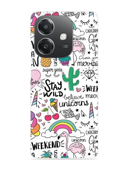 Unicorn Ice Cream Snap Case for Oppo A3X (5G) Zapvi