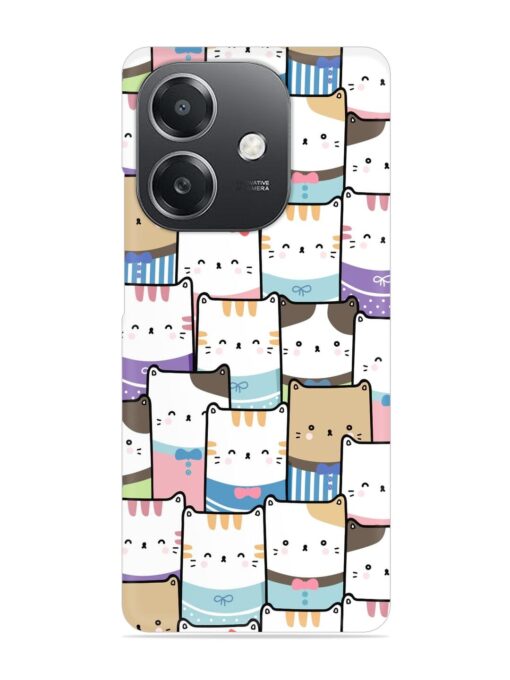 Cute Adorable Cat Snap Case for Oppo A3X (5G)