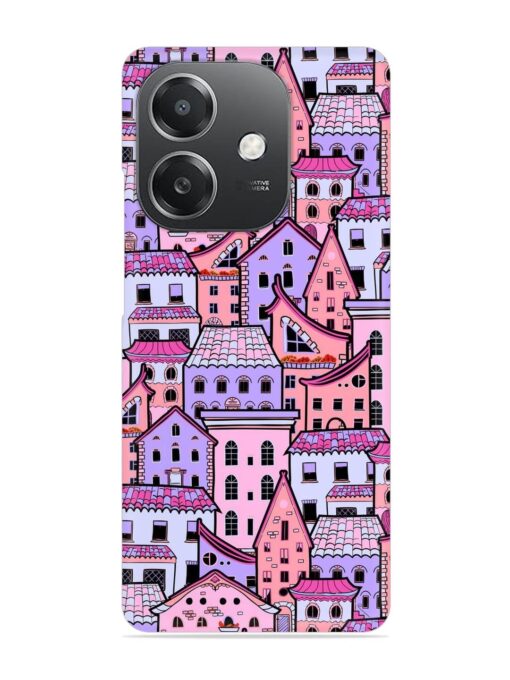 Seamless Pattern Houses Snap Case for Oppo A3X (5G)