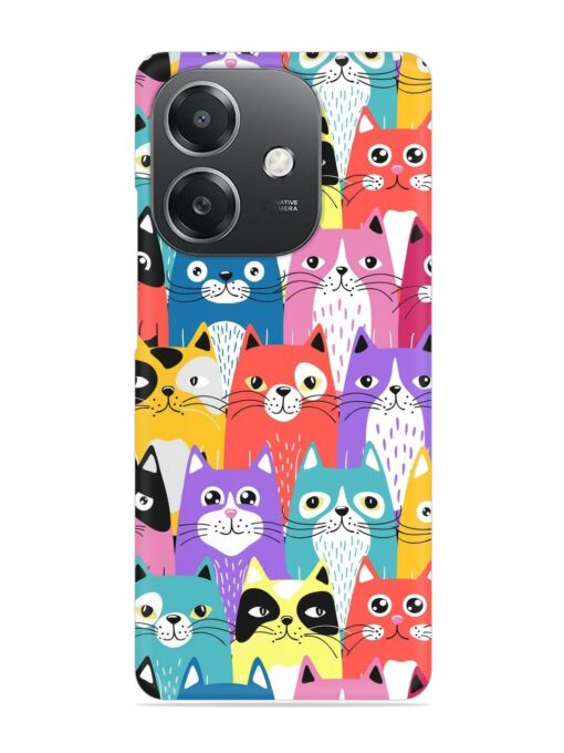 Funny Cartoon Cats Snap Case for Oppo A3X (5G)