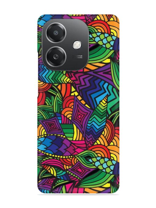 Abstract Multicolor Seamless Snap Case for Oppo A3X (5G) Zapvi