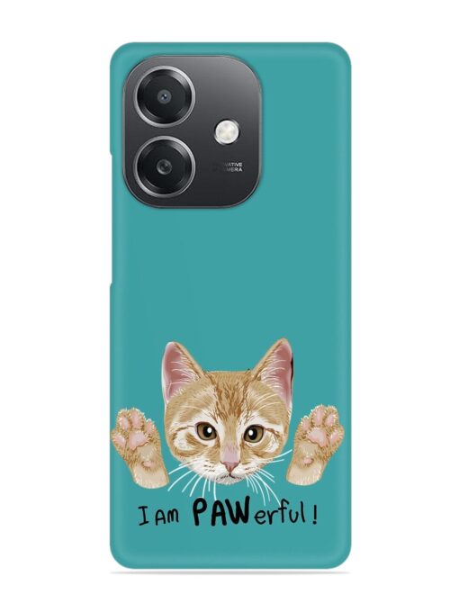 Typography Slogan Cat Snap Case for Oppo A3X (5G) Zapvi