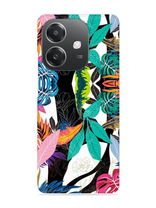 Floral Pattern Bright Snap Case for Oppo A3X (5G)