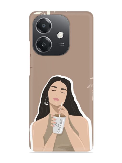 Girl With Coffee Snap Case for Oppo A3X (5G)