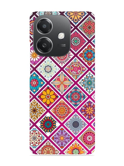 Seamless Tile Pattern Snap Case for Oppo A3X (5G)