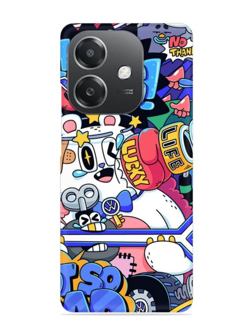 Universal Doodle Snap Case for Oppo A3X (5G) Zapvi