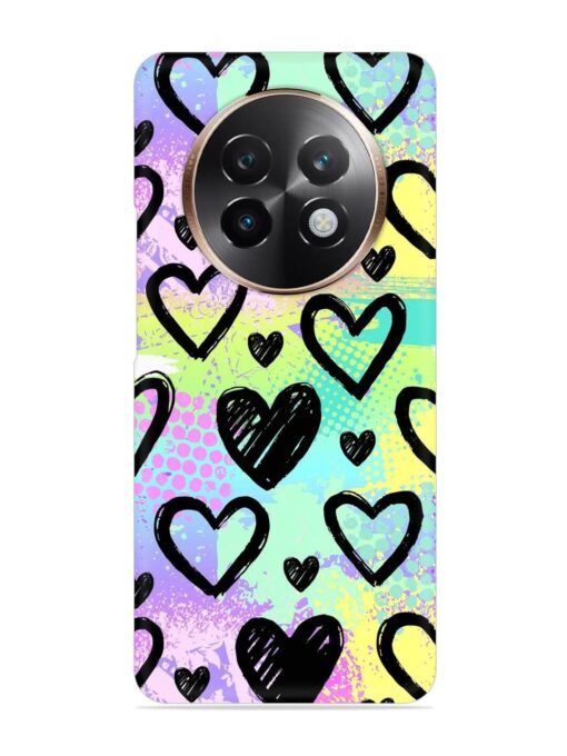 Bright Pattern Hearts Snap Case for Realme 13 Plus (5G)