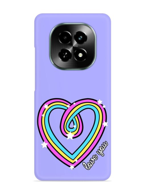 Colorful Rainbow Heart Snap Case for Realme C63 (5G)