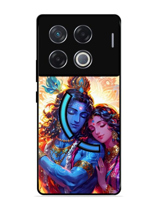 Radha Krishna Art Glossy Metal Phone Cover for Infinix Gt 20 Pro (5G)