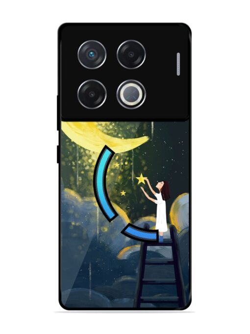 Moonlight Healing Night Illustration Glossy Metal TPU Phone Cover for Infinix Gt 20 Pro (5G)