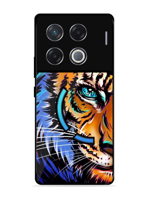 Colorful Lion Art Glossy Metal Phone Cover for Infinix Gt 20 Pro (5G)