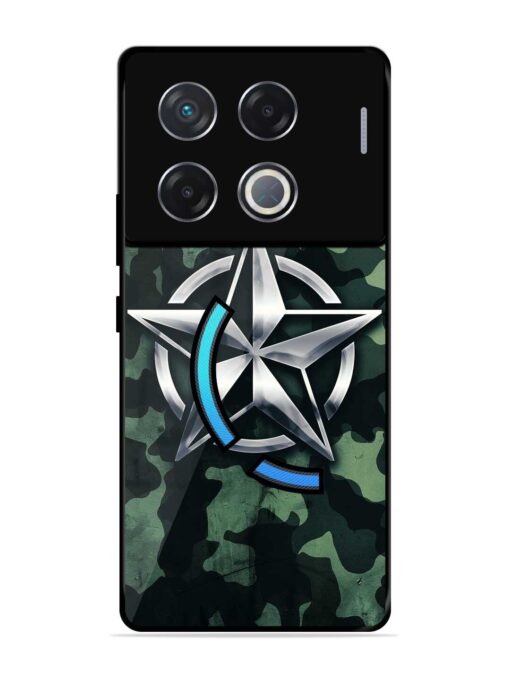 Indian Army Star Design Glossy Metal Phone Cover for Infinix Gt 20 Pro (5G)