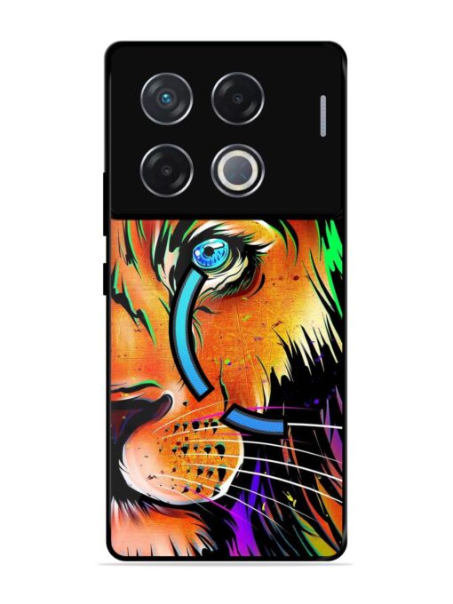 Colorful Lion Design Glossy Metal TPU Phone Cover for Infinix Gt 20 Pro (5G)