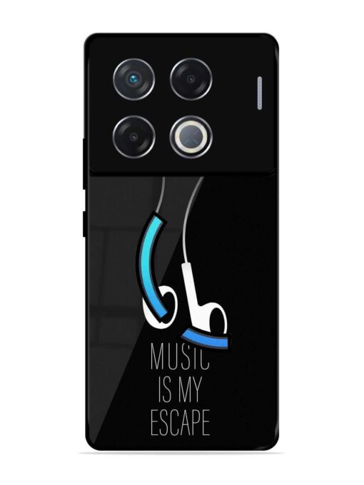 Music Is My Escape Glossy Metal Phone Cover for Infinix Gt 20 Pro (5G)