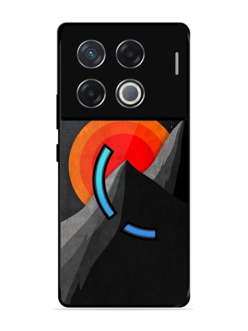 Black Mountain Glossy Metal Phone Cover for Infinix Gt 20 Pro (5G)