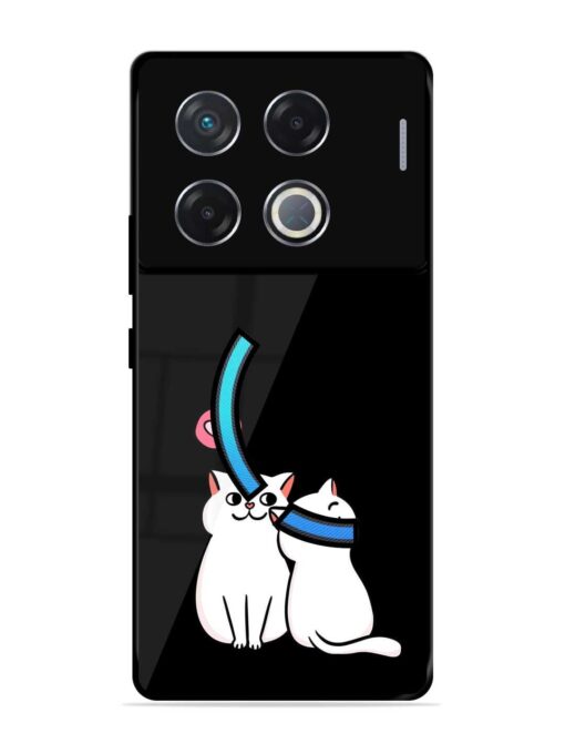 Cat Love Glossy Metal Phone Cover for Infinix Gt 20 Pro (5G)