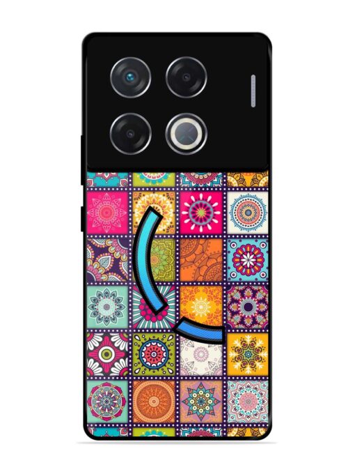 Seamless Pattern Vintage Glossy Metal Phone Cover for Infinix Gt 20 Pro (5G)