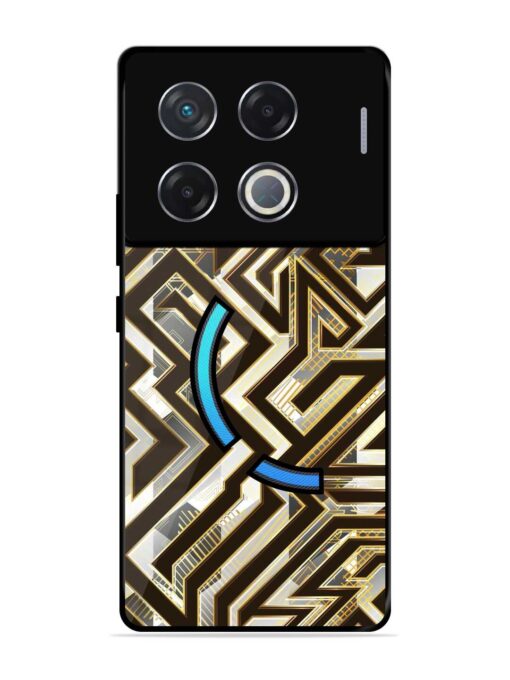 Technology Geometric Seamless Glossy Metal Phone Cover for Infinix Gt 20 Pro (5G)