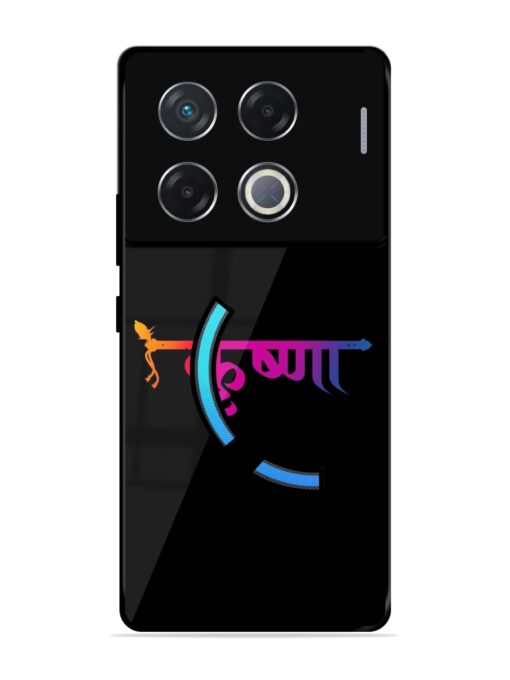 Krishna Typo Glossy Metal Phone Cover for Infinix Gt 20 Pro (5G)