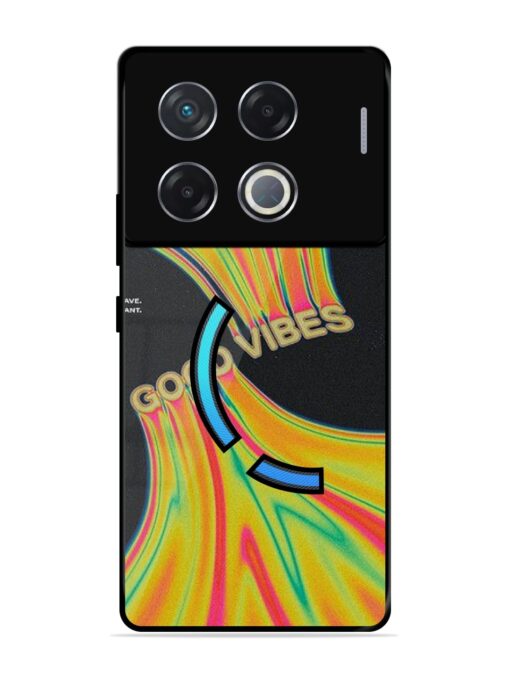 Good Vibes Glossy Metal Phone Cover for Infinix Gt 20 Pro (5G)