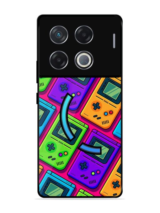 Game Seamless Pattern Glossy Metal Phone Cover for Infinix Gt 20 Pro (5G)