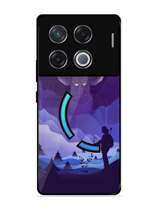 Deer Forest River Glossy Metal Phone Cover for Infinix Gt 20 Pro (5G)