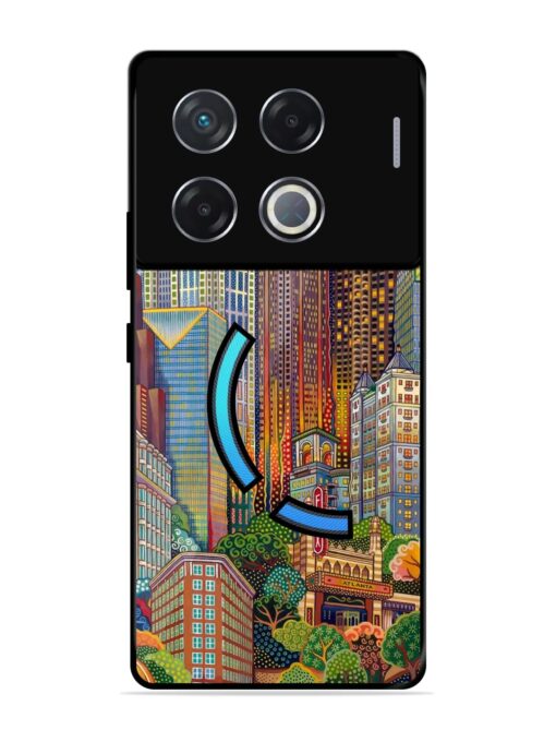 Cityscapes Art Glossy Metal Phone Cover for Infinix Gt 20 Pro (5G)