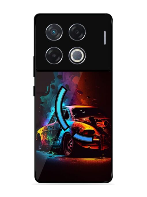 High Classic Car Art Glossy Metal Phone Cover for Infinix Gt 20 Pro (5G)