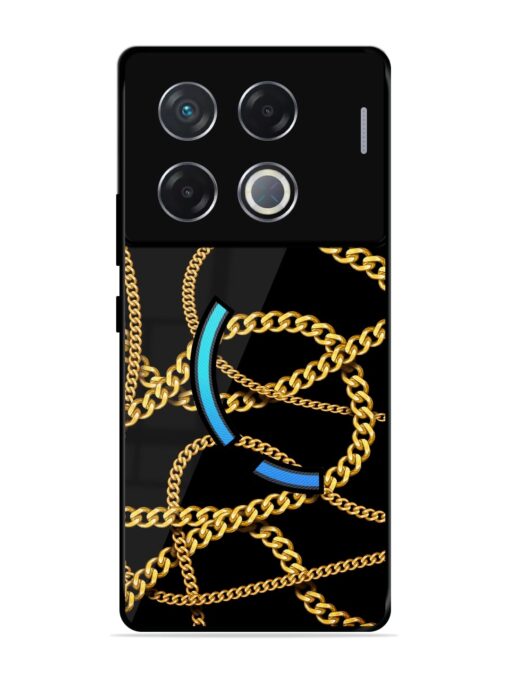 Decorative Golde Chain Glossy Metal Phone Cover for Infinix Gt 20 Pro (5G)