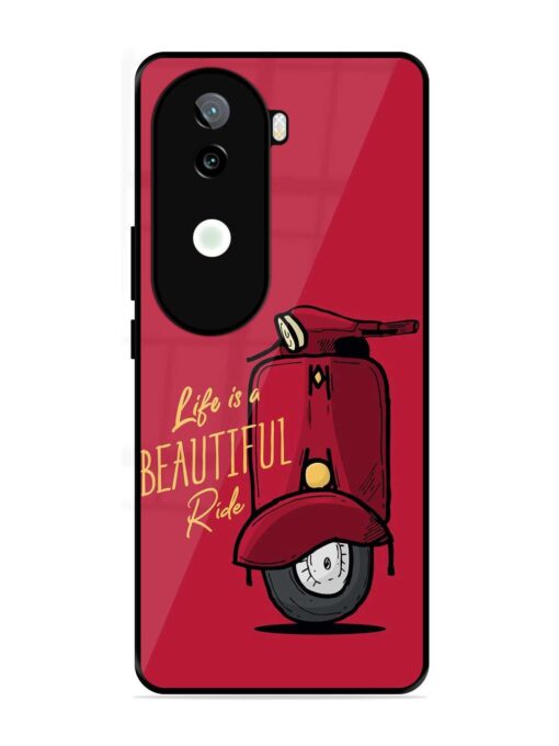 Life Is Beautiful Rides Glossy Metal Phone Cover for Iqoo Z9S (5G)