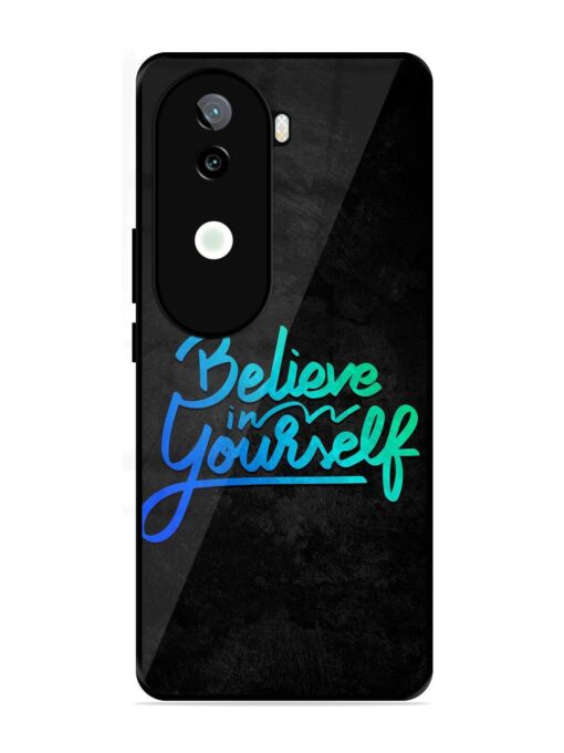 Believe In Yourself Glossy Metal Phone Cover for Iqoo Z9S (5G)