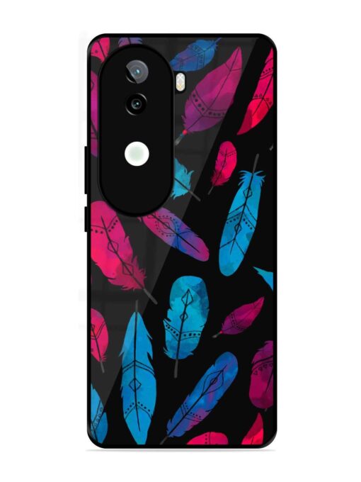 Feather Art Glossy Metal Phone Cover for Iqoo Z9S (5G)