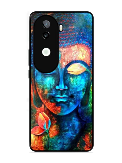 Buddha Painting Glossy Metal Phone Cover for Iqoo Z9S (5G) Zapvi