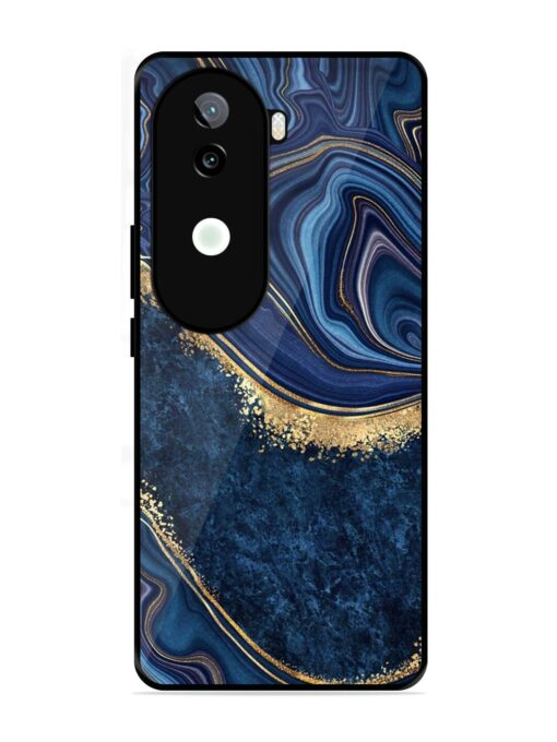 Abstract Background Blue Glossy Metal TPU Phone Cover for Iqoo Z9S (5G) Zapvi