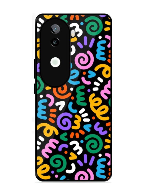 Colorful Seamless Vector Glossy Metal Phone Cover for Iqoo Z9S (5G)