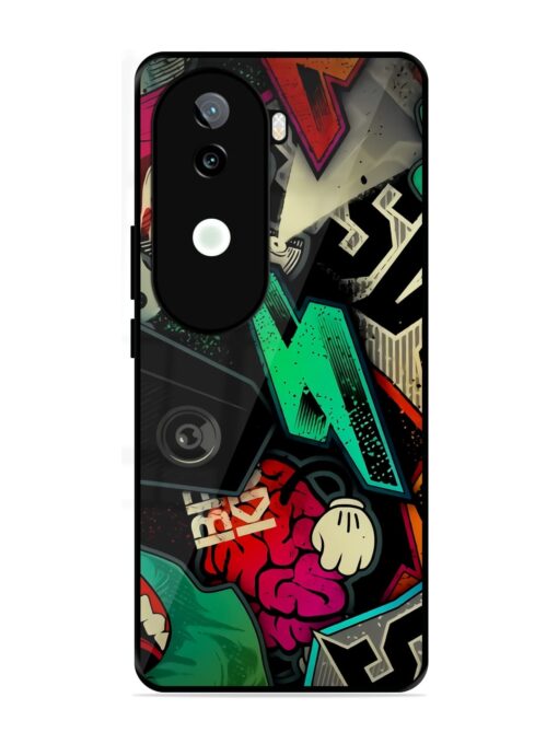 Graffiti Art Glossy Metal Phone Cover for Iqoo Z9S (5G)